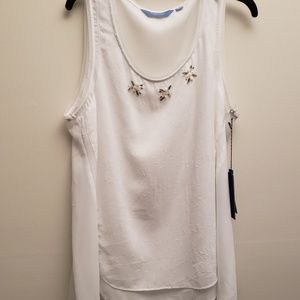 NWT Simply Vera Wang White Sleeveless Tunic XL